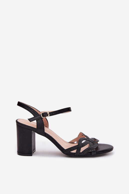Sandales noires à talons hauts pour femmes Antonella
