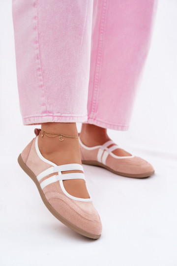 Ballerines roses sportives avec brides élastiques Donatella 2