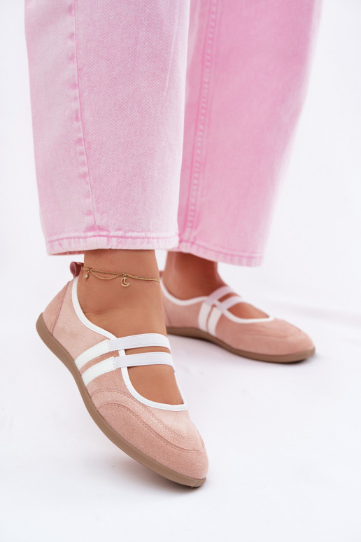 Ballerines roses sportives avec brides élastiques Donatella