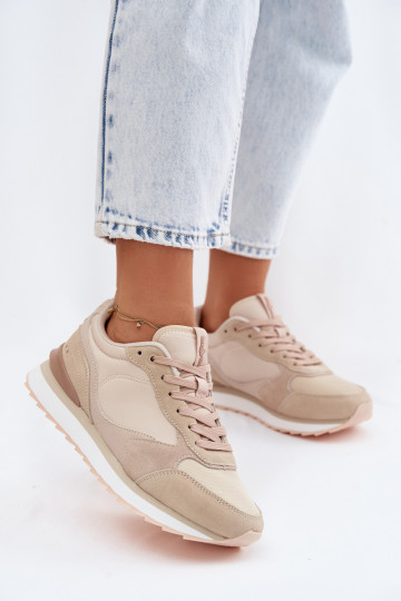 Baskets beiges pour femmes en daim McArthur MA2512IN 2