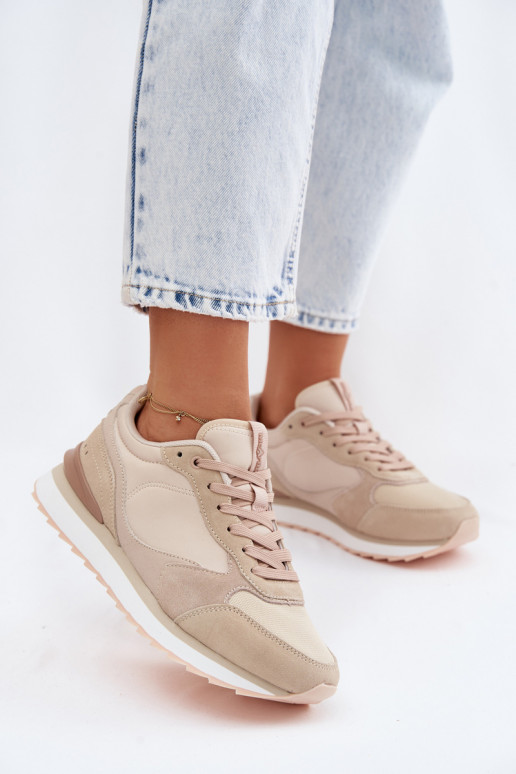 Baskets beiges pour femmes en daim McArthur MA2512IN