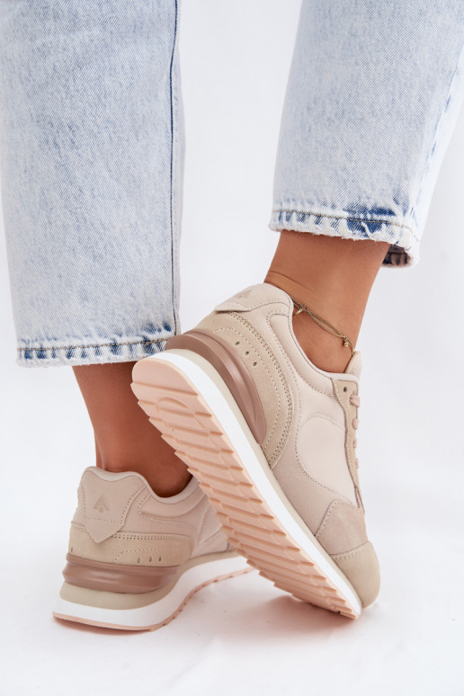 en daim Chaussures modèle baskets Féminin McArthur MA2512DANS beige