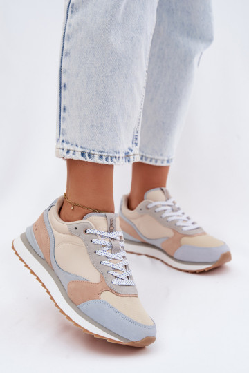 Baskets bleues pour femmes en daim McArthur MA2512IN 2
