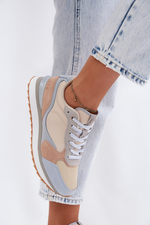Baskets bleues pour femmes en daim McArthur MA2512IN