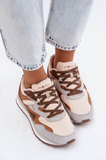 Chaussures modèle baskets Féminin en daim McArthur MA253DANS marron