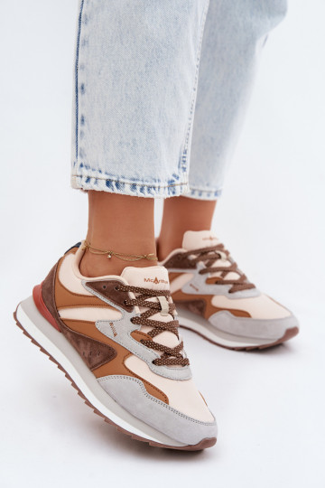 Baskets brunes pour femmes en daim McArthur MA253IN 2