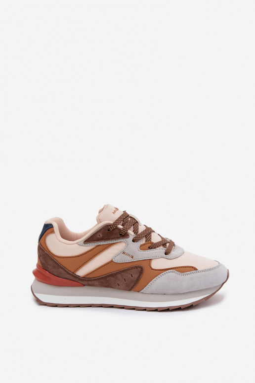 Baskets brunes pour femmes en daim McArthur MA253IN
