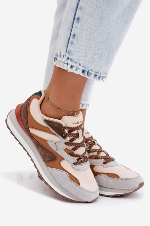 Chaussures modèle baskets Féminin en daim McArthur MA253DANS marron