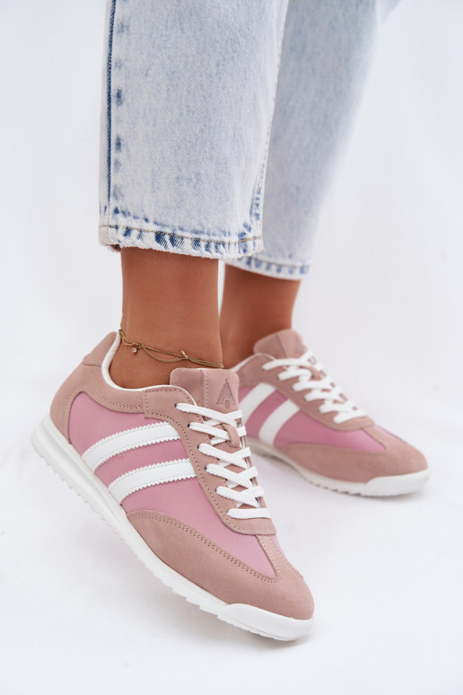 en daim Chaussures modèle baskets baskets Féminin McArthur MA258DANS couleur rose