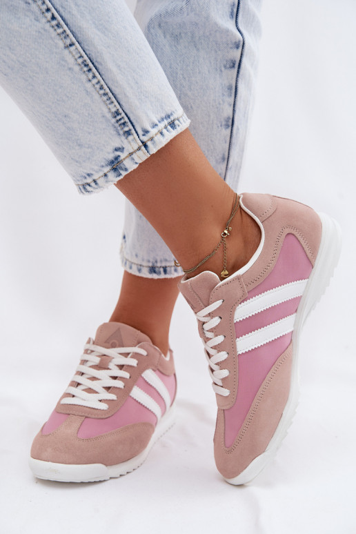 en daim Chaussures modèle baskets baskets Féminin McArthur MA258DANS couleur rose
