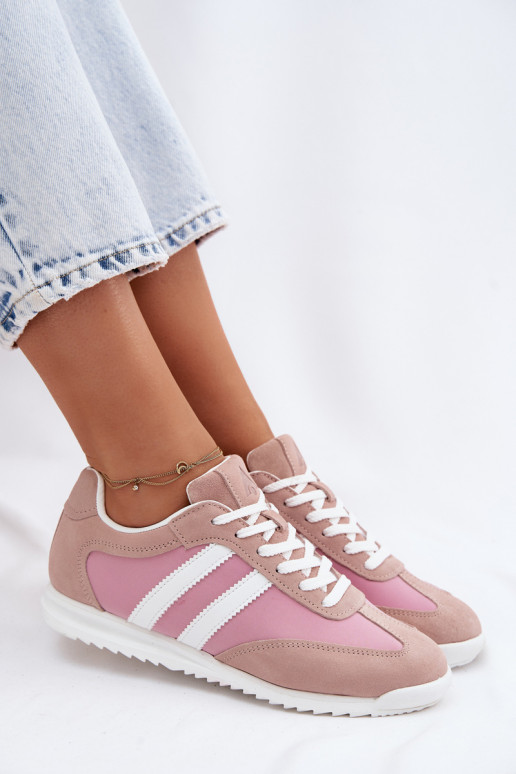 en daim Chaussures modèle baskets baskets Féminin McArthur MA258DANS couleur rose