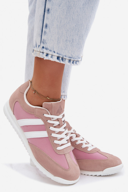 Chaussures de sport roses pour femmes en daim McArthur MA258IN