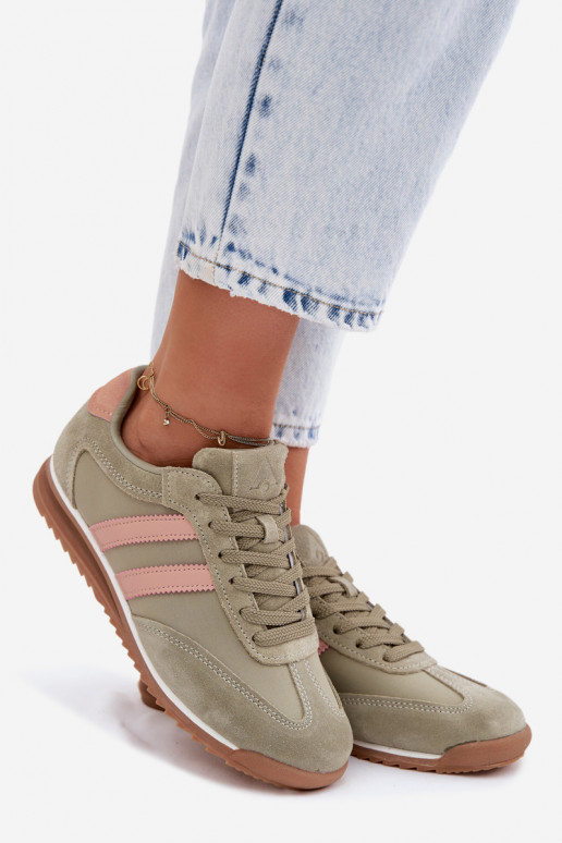 Chaussures de sport vertes pour femmes en daim McArthur MA258IN