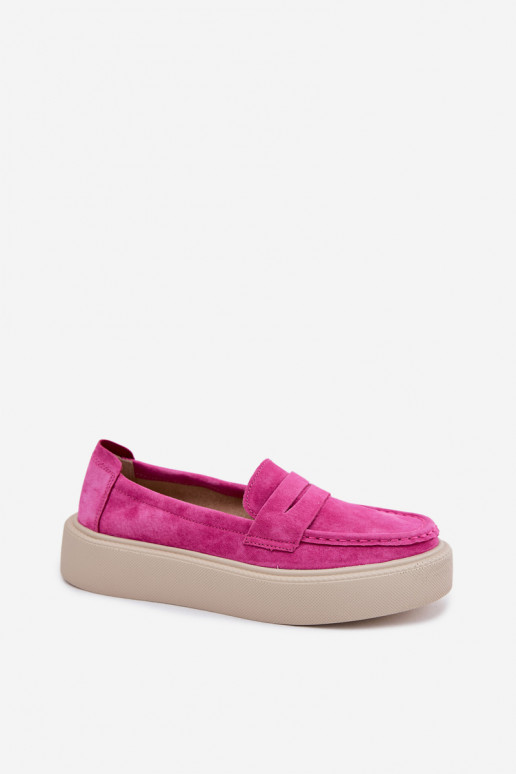 MocassinsActivéturalnego en daimu avec une plateforme Vinceza 79594 couleur rose