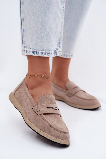 Mocassins en faux daim sable pour femmes Vinceza 62273 2