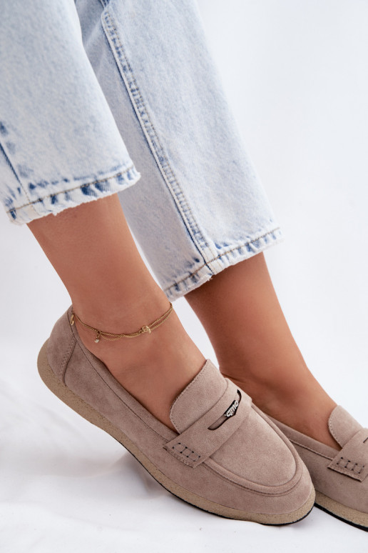 Mocassins en faux daim sable pour femmes Vinceza 62273