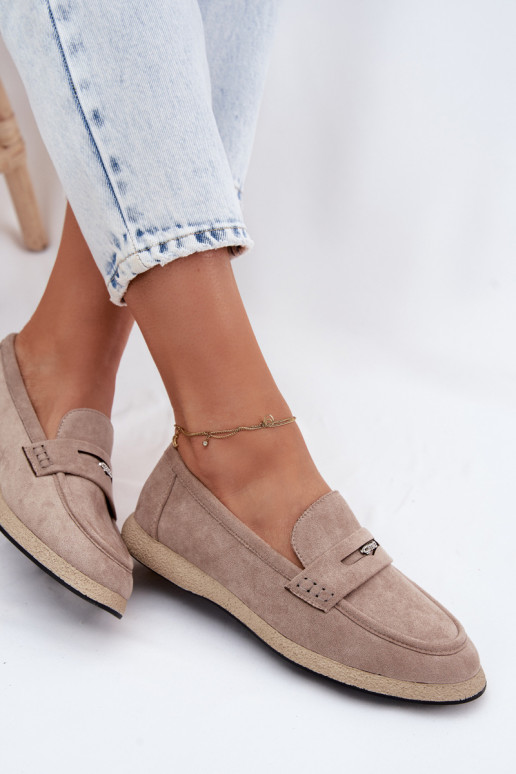 Mocassins en faux daim sable pour femmes Vinceza 62273