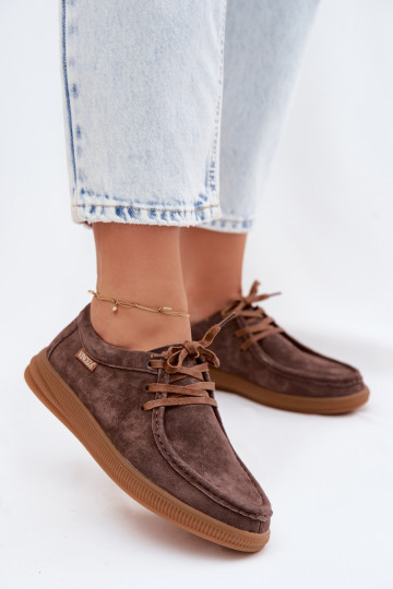Chaussures en faux daim marron Vinceza 95391 2