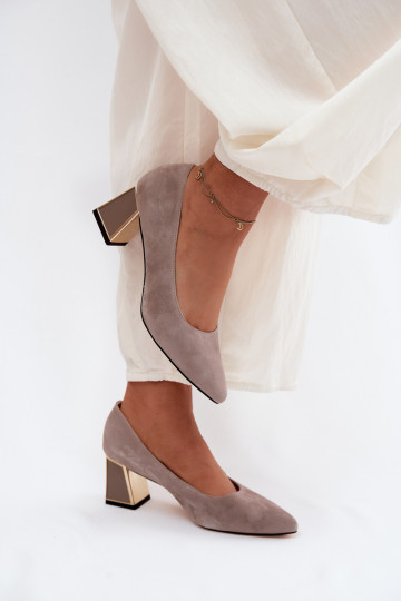 Talons en faux daim sable Vinceza 66921