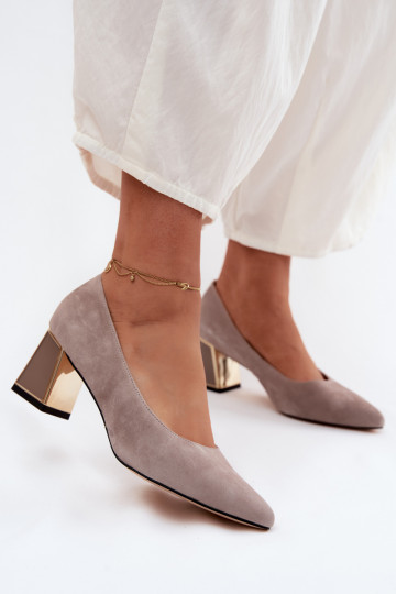 Talons en faux daim sable Vinceza 66921 2