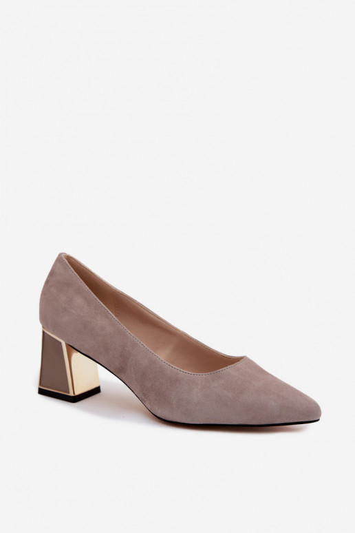 Talons en faux daim sable Vinceza 66921