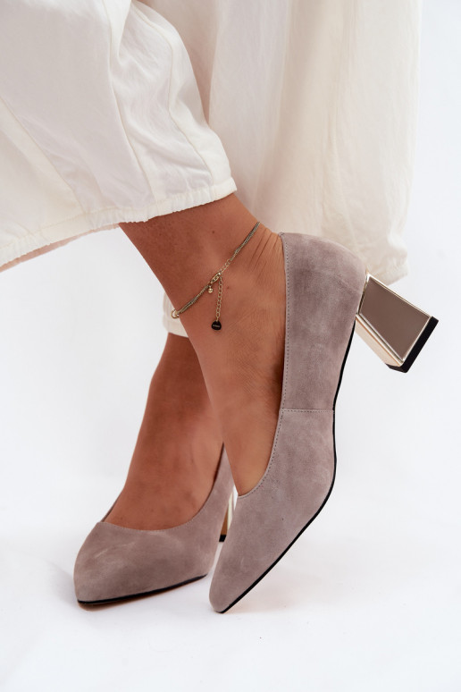 Talons en faux daim sable Vinceza 66921