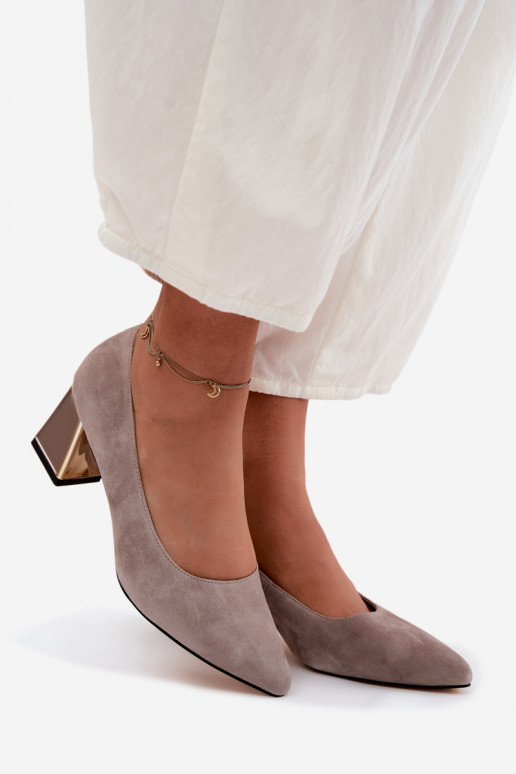 Talons en faux daim sable Vinceza 66921