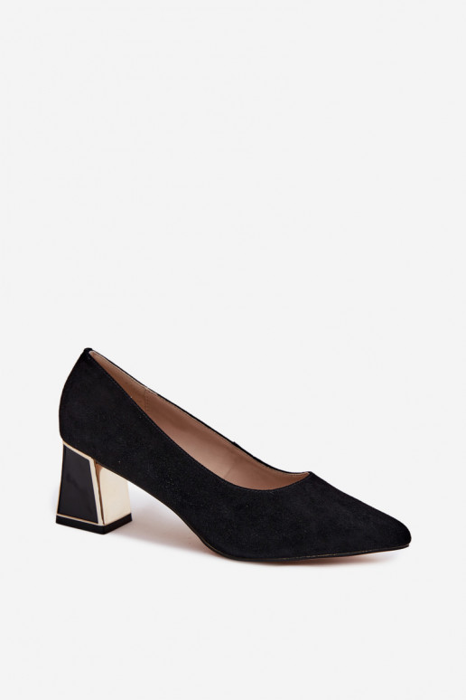 Talons en faux daim noir Vinceza 66921