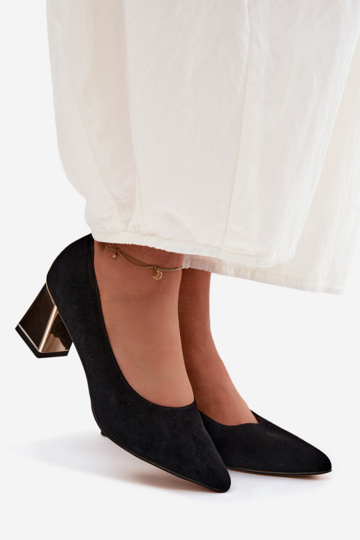 Talons en faux daim noir Vinceza 66921