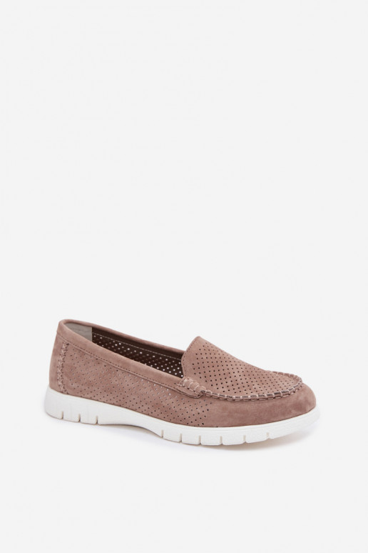Mocassins en faux daim sable pour femmes Vinceza 95360