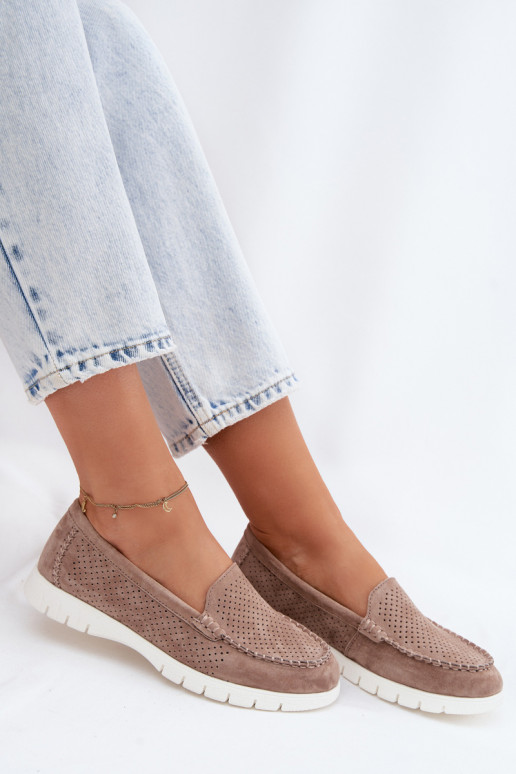 Mocassins en faux daim sable pour femmes Vinceza 95360