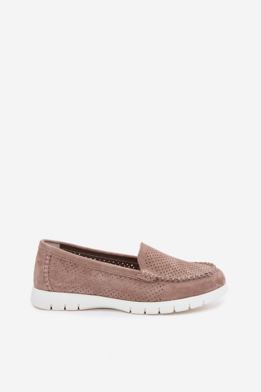Mocassins en faux daim sable pour femmes Vinceza 95360