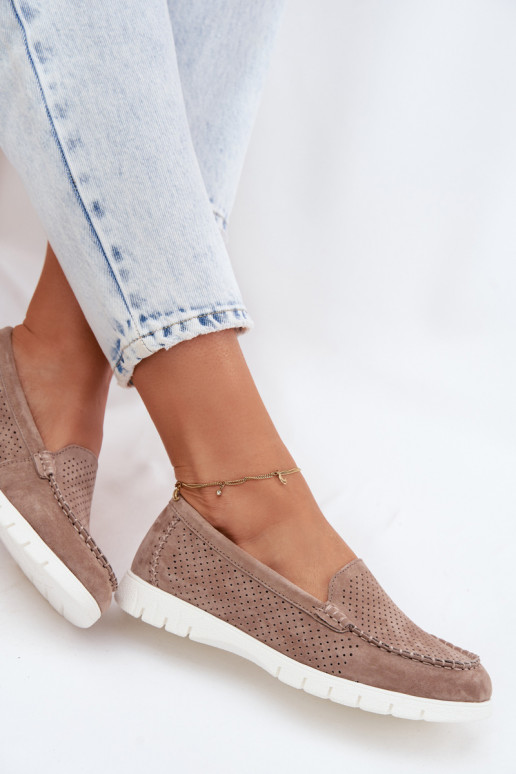 Mocassins en faux daim sable pour femmes Vinceza 95360