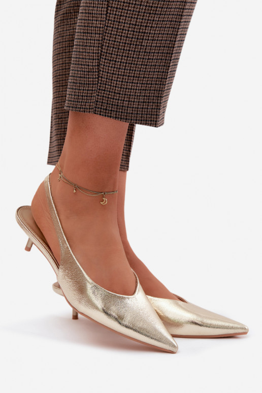 Sandales pour femmesImitacji Skóry avec des talons couleur dorée Averelle