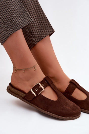 Chaussons pour femmes en daim synthétique Czekolado Melvia