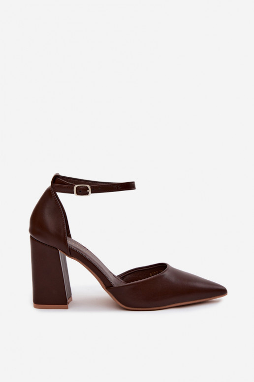 Escarpins en cuir synthétique couleur Czekolado Selvra