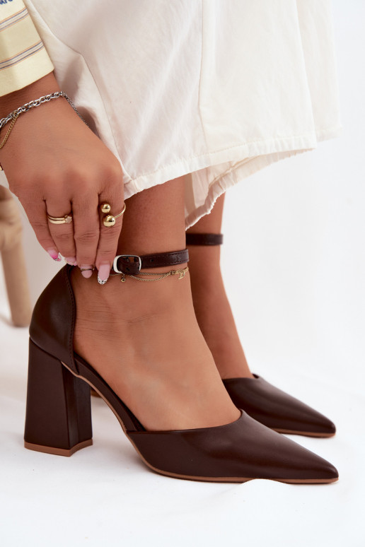 Escarpins en cuir synthétique couleur Czekolado Selvra