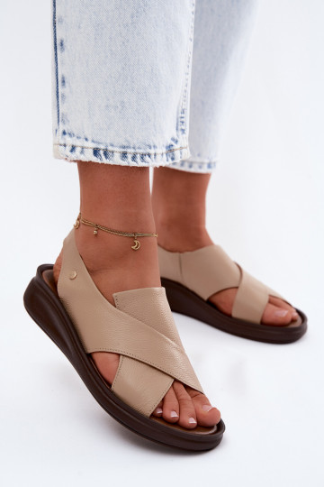 Sandales pour femmes Zazoo 40392 en cappuccino 2