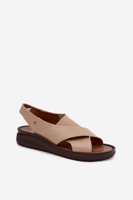 Sandales pour femmes Zazoo 40392 en cappuccino