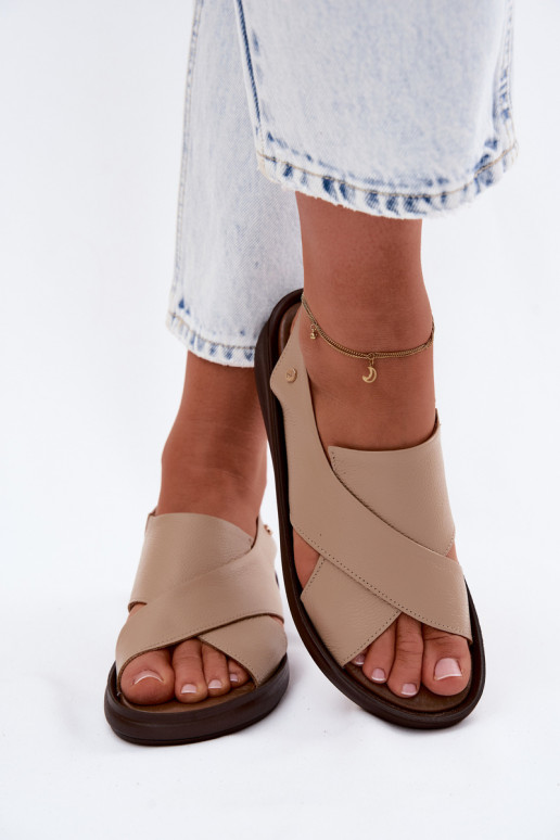 Sandales pour femmes Zazoo 40392 en cappuccino