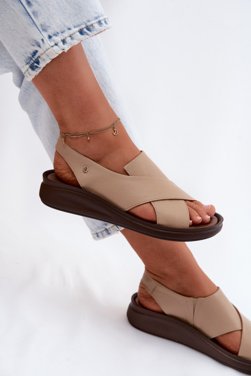 Sandales pour femmes Zazoo 40392 en cappuccino