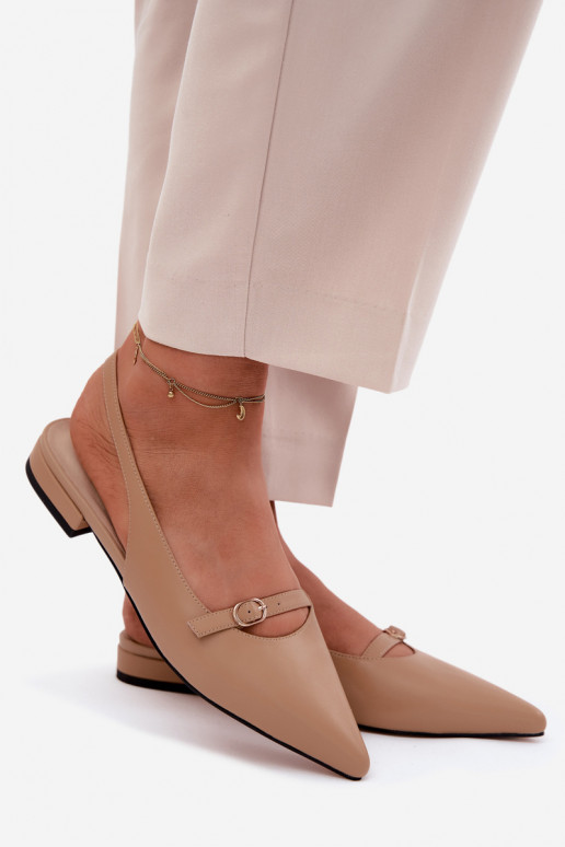 Sandales pour femmes avec des talons larges Il fautciejka K7449-04 beige