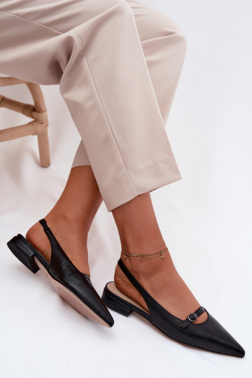 Sandales pour femmes avec talons larges Tai turiciejka K7449-01 noir