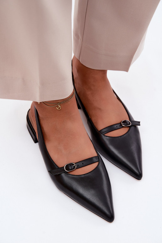 Sandales pour femmes avec talons larges Tai turiciejka K7449-01 noir