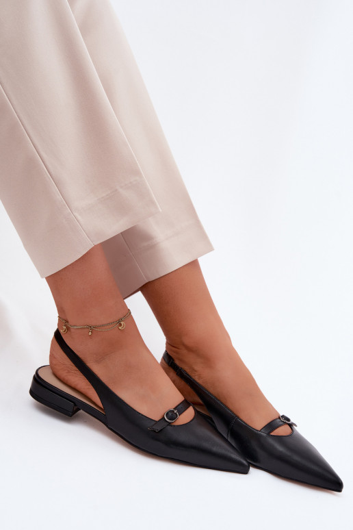 Sandales pour femmes avec des talons larges Il fautciejka K7449-01 couleur noire