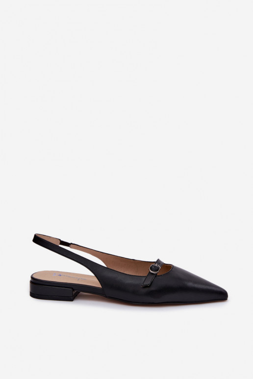 Sandales pour femmes avec talons larges Tai turiciejka K7449-01 noir