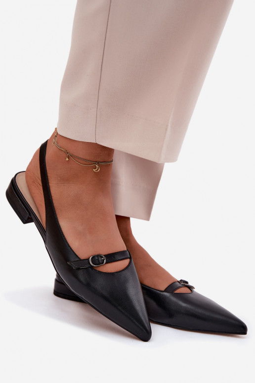 Sandales pour femmes avec des talons larges Il fautciejka K7449-01 couleur noire