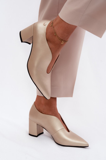 Chaussures pour femmes avec talons Tai turiciejka K7469-26 or