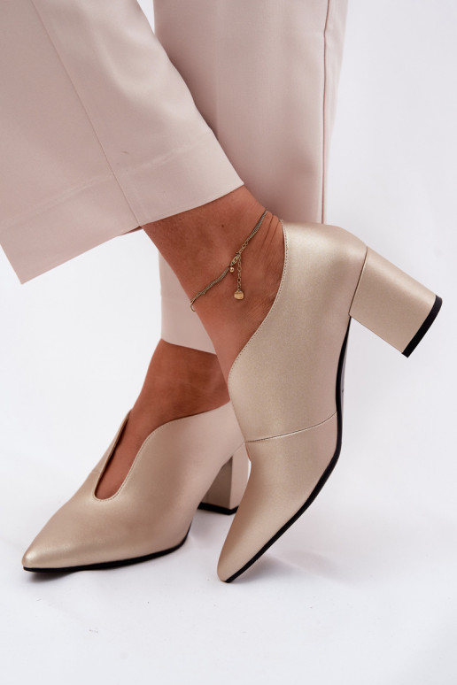 Chaussures pour femmes avec talons Tai turiciejka K7469-26 or