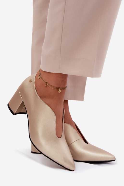 Chaussures pour femmes avec talons Tai turiciejka K7469-26 or